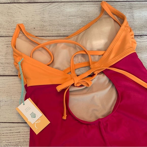 NWT Kona Sol Women's Colorblock 1 PC Swimsuit M 8-10 - Picture 8 of 10